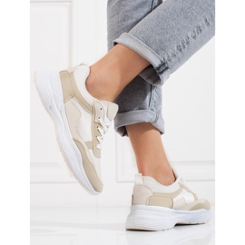 Deportivas mujer cordones Shelovet beige 3