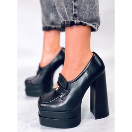Mocasines negros con tacón Ambra 4