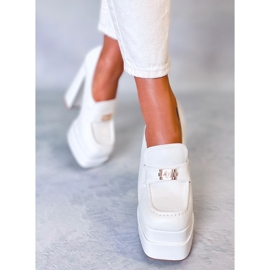 PA1 Mocasines de tacón Ambra White blanco 3