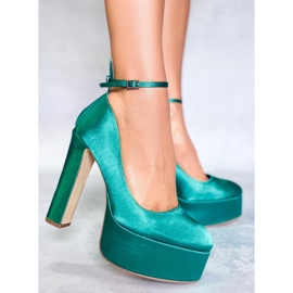 PA1 Zapatos de salón con plataforma Loren Green verde 2