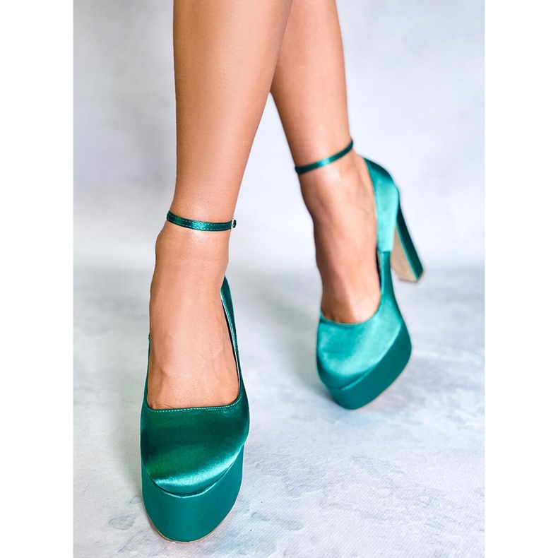 PA1 Zapatos de salón con plataforma Loren Green verde 1