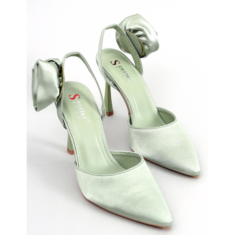 Seastar Alfileres de raso con Flores Flor verde 1