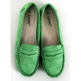PA1 Mocasines de mujer Anaya en ante verde 5