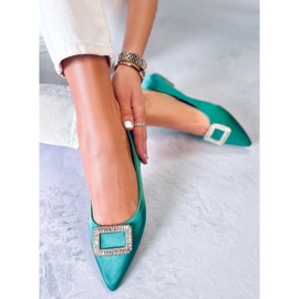 PA1 Elegantes bailarinas con piedras Lorella Green verde 5