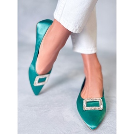PA1 Elegantes bailarinas con piedras Lorella Green verde 4