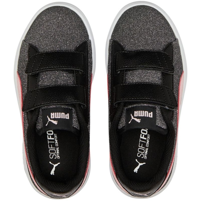 Zapatos Puma Smash v2 Glitz Glam V Ps Jr 367378 30 negro 1 Zapatos Puma Smash v2 Glitz Glam V Ps Jr 367378 30 negro 1