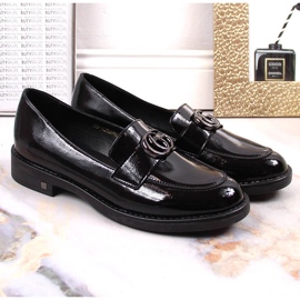 Mocasines lacados en negro para mujer Potocki SZ12020 5