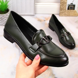 Zapatos de tacón bajo mujer verdes Vinceza 10904 1