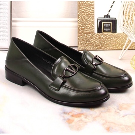 Zapatos de tacón bajo mujer verdes Vinceza 10904 2