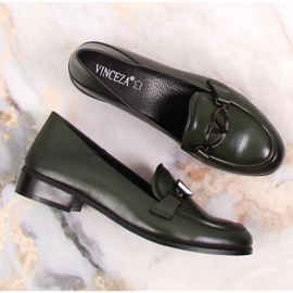 Zapatos de tacón bajo mujer verdes Vinceza 10904 3