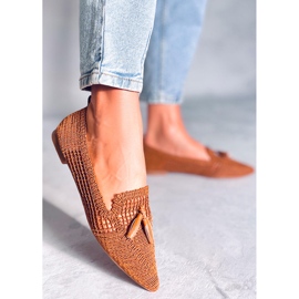 Bailarinas Monti Camel caladas marrón 2
