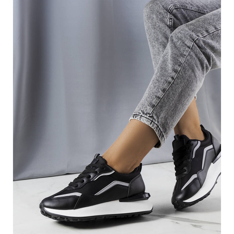 Zapatillas negras en la plataforma Ada negro 1 Zapatillas negras en la plataforma Ada negro 1