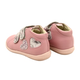 Zapatos velcro Mazurek 1264 Corazones Serpiente Rosa 5