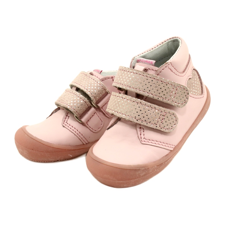 Botines velcros Mazurek 1341 Corazón Rosa Glitter 2