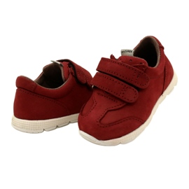 Zapatos para niños de cuero casual Mazurek 1362 Red Velcro rojo 3