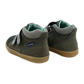 Zapatos de cuero para niños con velcro mazurek 1302 marina-gris 6