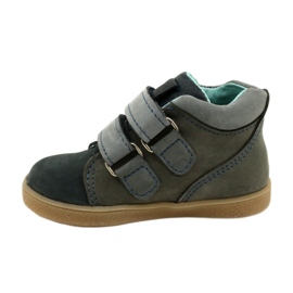 Zapatos de cuero para niños con velcro mazurek 1302 marina-gris 2 Zapatos de cuero para niños con velcro mazurek 1302 marina-gris 2