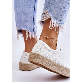 Zapatillas deportivas con plataforma trenzada Big Star para mujer LL274199 Blanco 6
