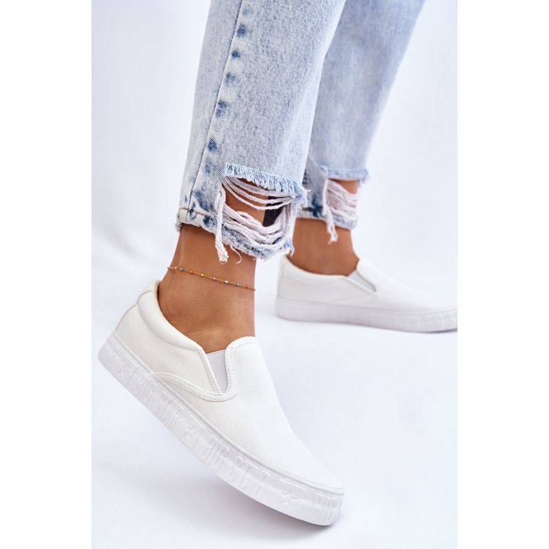 Zapatillas de Mujer Slip-On Big Star LL274389 Blanco 2