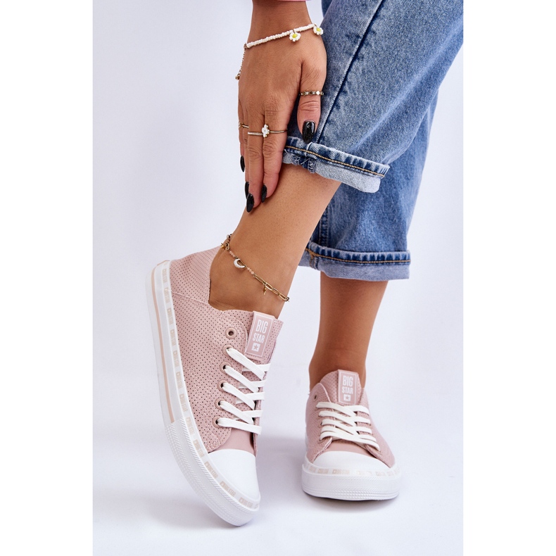 Sneakers Mujer Piel Bajas Big Star LL274015 Rosa rosado 2