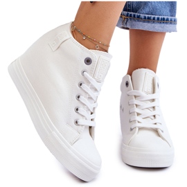 Zapatillas Altas Cuña Oculta Big Star LL274035 Blanco 12
