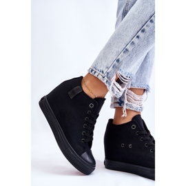 Zapatillas Altas Cuña Oculta Big Star LL274034 Negro 5