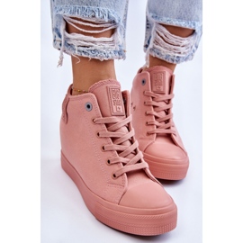 Zapatillas Altas Cuña Oculta Big Star LL274036 Rosa rosado 7