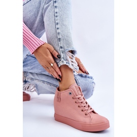 Zapatillas Altas Cuña Oculta Big Star LL274036 Rosa rosado 11