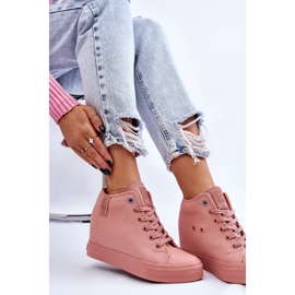 Zapatillas Altas Cuña Oculta Big Star LL274036 Rosa rosado 2