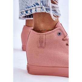 Zapatillas Altas Cuña Oculta Big Star LL274036 Rosa rosado 9