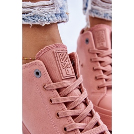 Zapatillas Altas Cuña Oculta Big Star LL274036 Rosa rosado 8