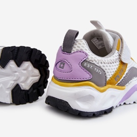 Deportivas Infantiles Con Velcro Big Star JJ374257 Blanco y Amarillo multicolor 4