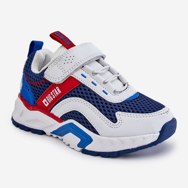 Deportivas Infantiles Con Velcro Big Star JJ374259 Blanco y Azul Marino multicolor 2