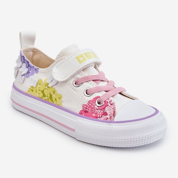Deportivas Infantiles Bajas con Velcro Big Star LL374061 Blanco multicolor 2