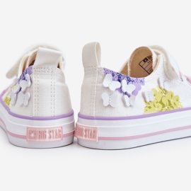 Deportivas Infantiles Bajas con Velcro Big Star LL374061 Blanco multicolor 3