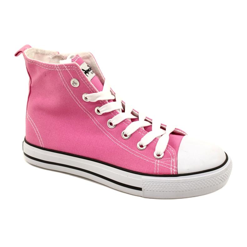 Zapatillas American Club con cremallera rosado 1