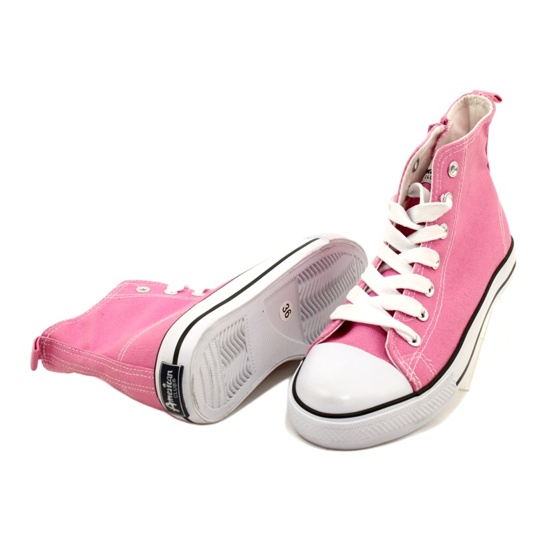Zapatillas American Club con cremallera rosado 4