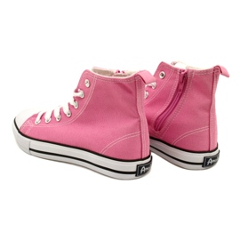 Zapatillas American Club con cremallera rosa 5