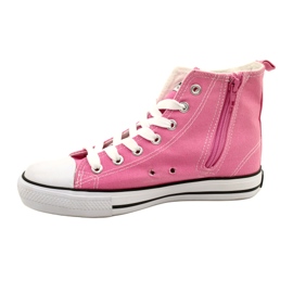 Zapatillas American Club con cremallera rosa 2