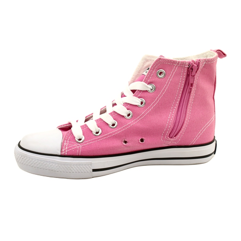 Zapatillas American Club con cremallera rosado 2