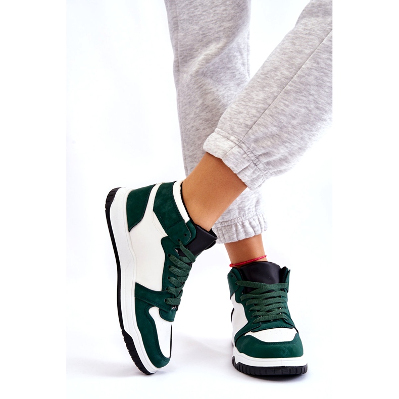 Zapatillas Deportivas Altas Mujer, Deportivas, Blancas y Verdes blanco 3 Zapatillas Deportivas Altas Mujer, Deportivas, Blancas y Verdes blanco 3