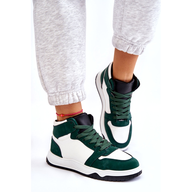 Zapatillas Deportivas Altas Mujer, Deportivas, Blancas y Verdes blanco 5 Zapatillas Deportivas Altas Mujer, Deportivas, Blancas y Verdes blanco 5