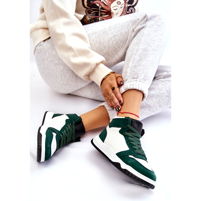 Zapatillas Deportivas Altas Mujer, Deportivas, Blancas y Verdes blanco 6 Zapatillas Deportivas Altas Mujer, Deportivas, Blancas y Verdes blanco 6