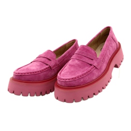 Mocasines de ante Filippo DP4586/23 FH Fucsia rosado 3