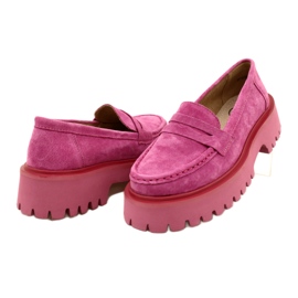 Mocasines de ante Filippo DP4586/23 FH Fucsia rosado 4