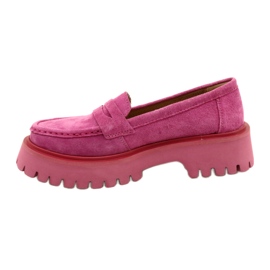 Mocasines de ante Filippo DP4586/23 FH Fucsia rosado 2