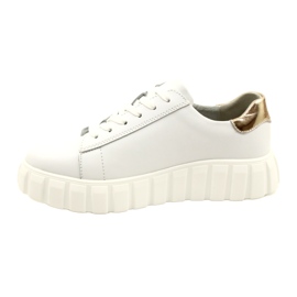 Deportivas de piel Filippo DP4138 blanco dorado 2
