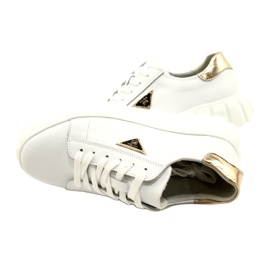 Deportivas de piel Filippo DP4138 blanco dorado 5