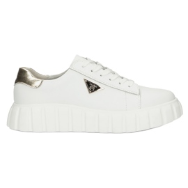 Deportivas de piel Filippo DP4138 blanco dorado 7