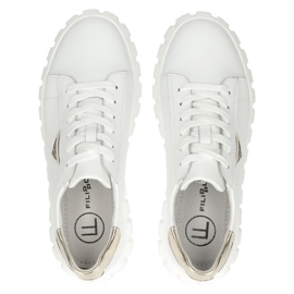Deportivas de piel Filippo DP4138 blanco dorado 8